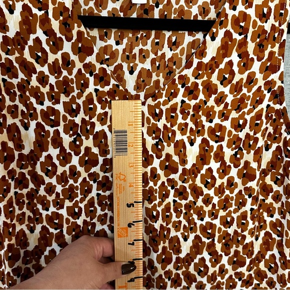 Nine West tank top v neck size 10 brown flower pattern - Picture 4 of 8